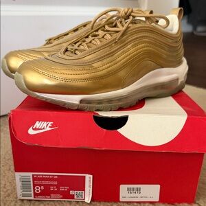 Nike Gold Metallic Air Max 97 Sneakers